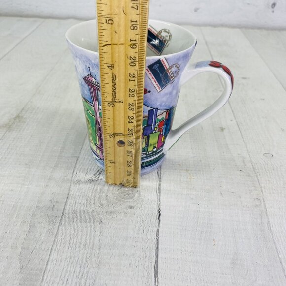 1981 The Postcard Factory I LOVE SEATTLE I LOVE SPACE NOODLE Graphic Mug Cup - Picture 9 of 12